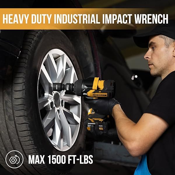 Llave de impacto inalámbrica de 1/2 pulgada, 21 V, sin escobillas, pistola de impacto de alto torque,bolsa de herramientas (RB-810), versión 700 ft-lbs/Pro