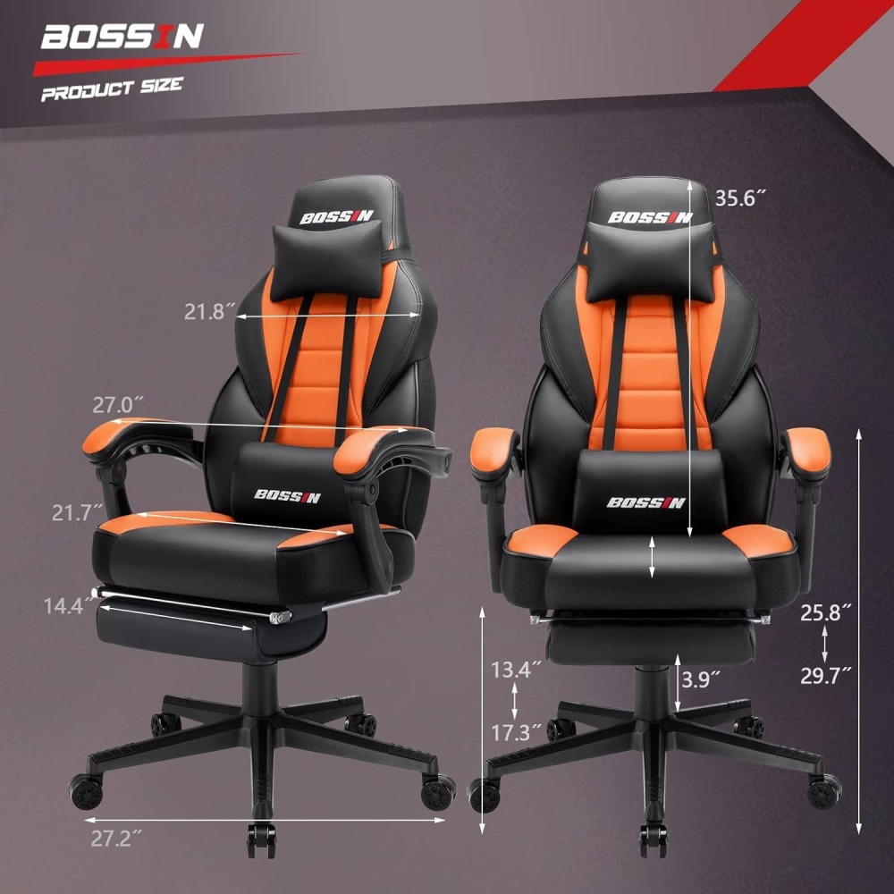 🔥 SILLA GAMER PREMIUM Waleaf - Respaldo Alto XL + Reposapiés Ajustable - Soporte Lumbar - ¡Envío Gratis!