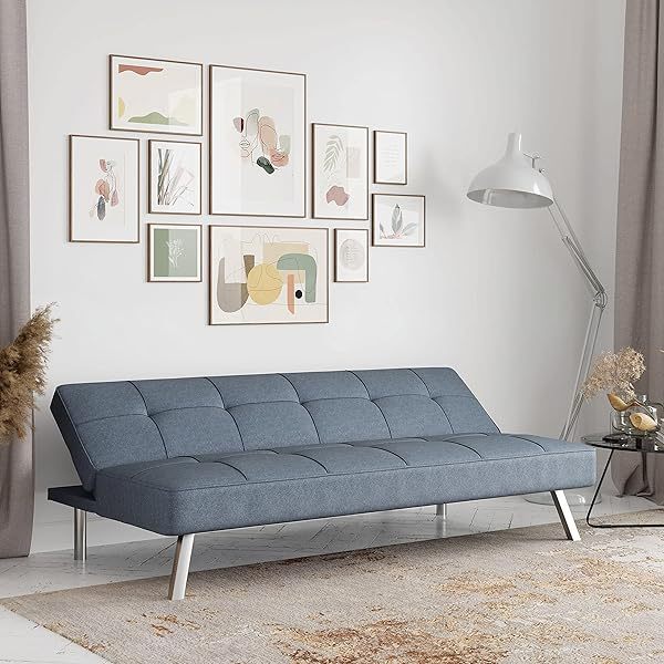 Serta Rane Convertible Sofa Lounger Microfiber Light Grey Full Light Gray Modern
