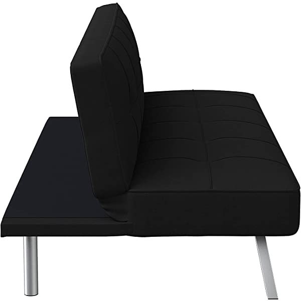 Serta Rane Convertible Sofa Lounger Microfiber Light Grey Full Light Gray Modern