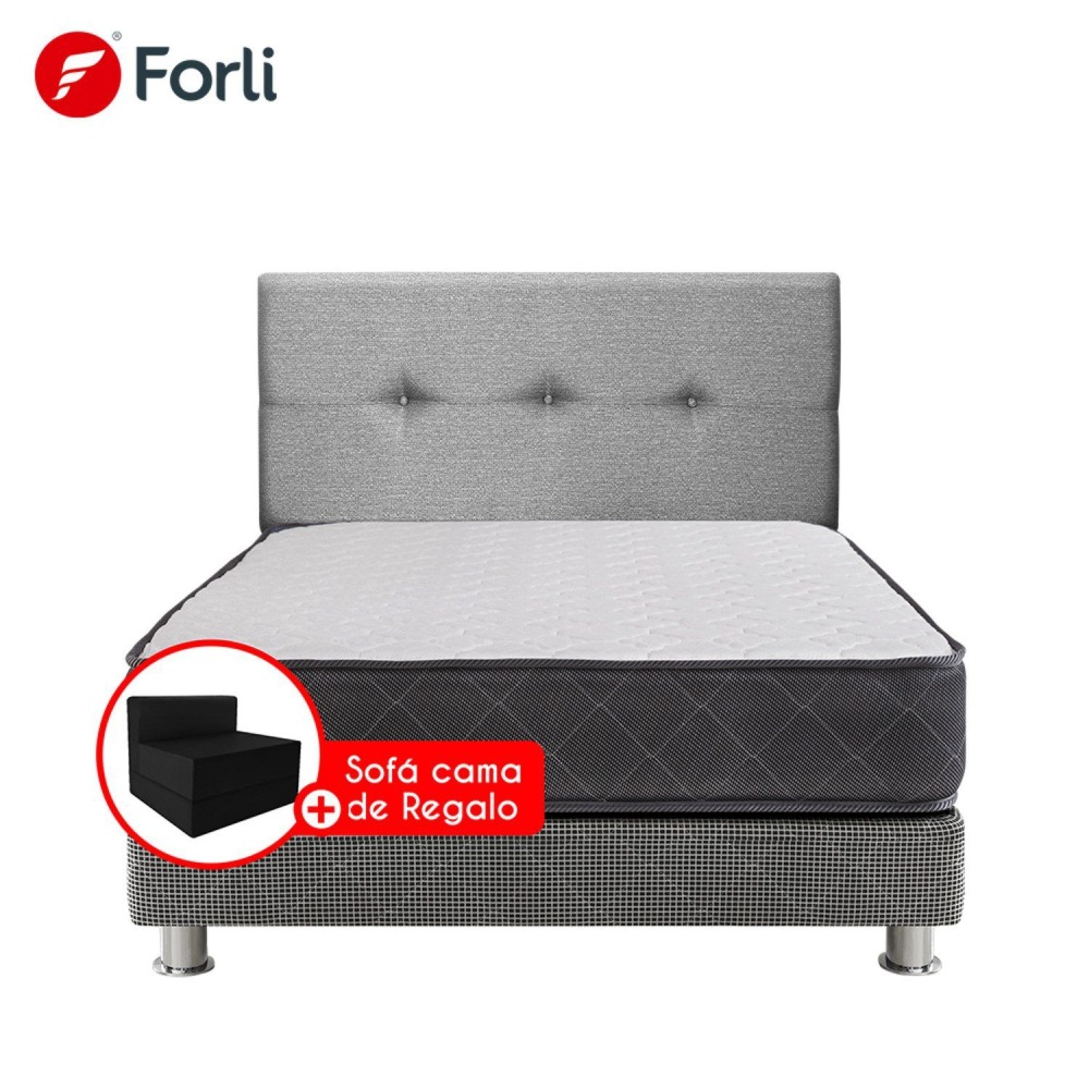 Dormitorio Samay 2 Plazas + Cabecera + Sofá Cama + 2 Almohadas