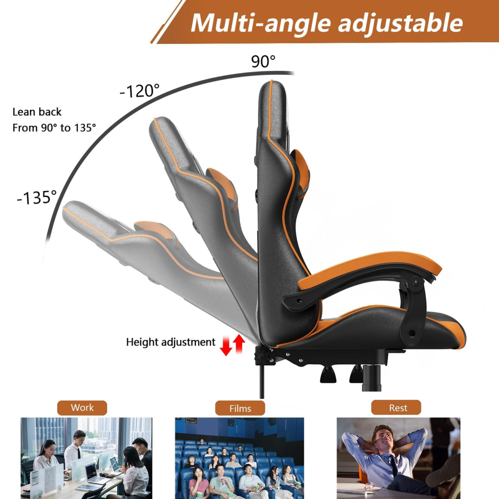 Reposacabezas y soporte lumbar para sillas de juego Sillas de juego Silla de carreras