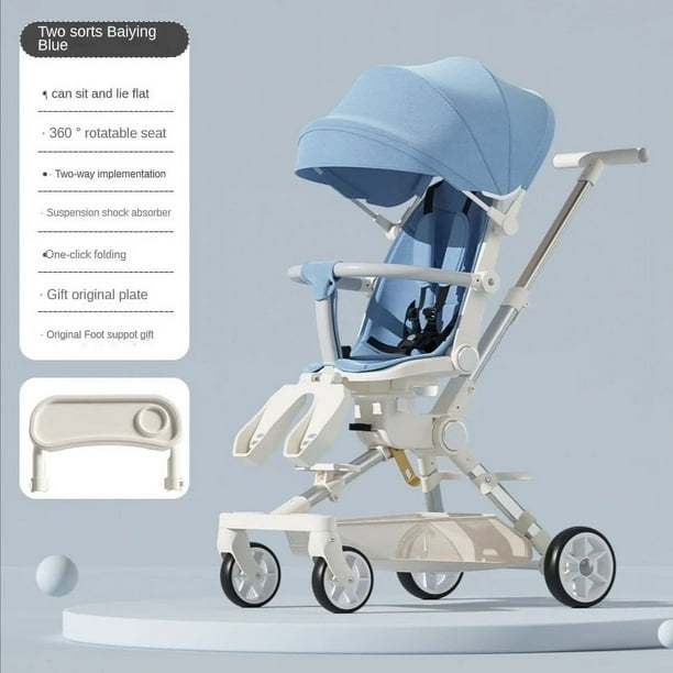 Cochecito de bebé cochecito de cuatro ruedas cochecito de bebé ligero bidireccional carrito para niños Cochecito de bebé con comodidad para bebé ShopWise Round