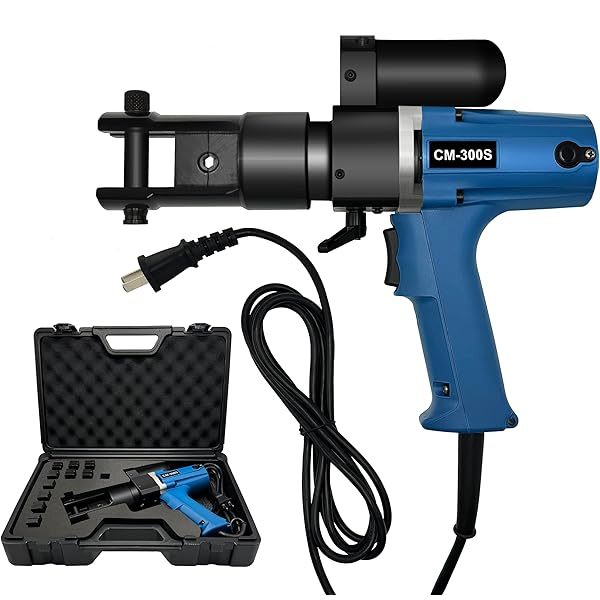 Herramienta hidráulica para prensar cables eléctricos de batería, crimpadora de lengüetas, 75 KN, kit de herramientas para prensar cables eléctricos, 11 moldes (CM-300S)