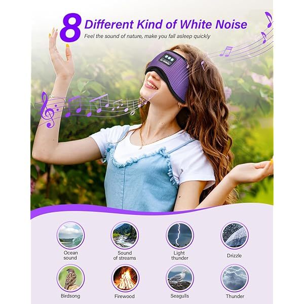 Auriculares para dormir, máscara para dormir 3D con Bluetooth, máscara para dormir con música inalámbrica, auriculares para dormir para quienes duermen de lado