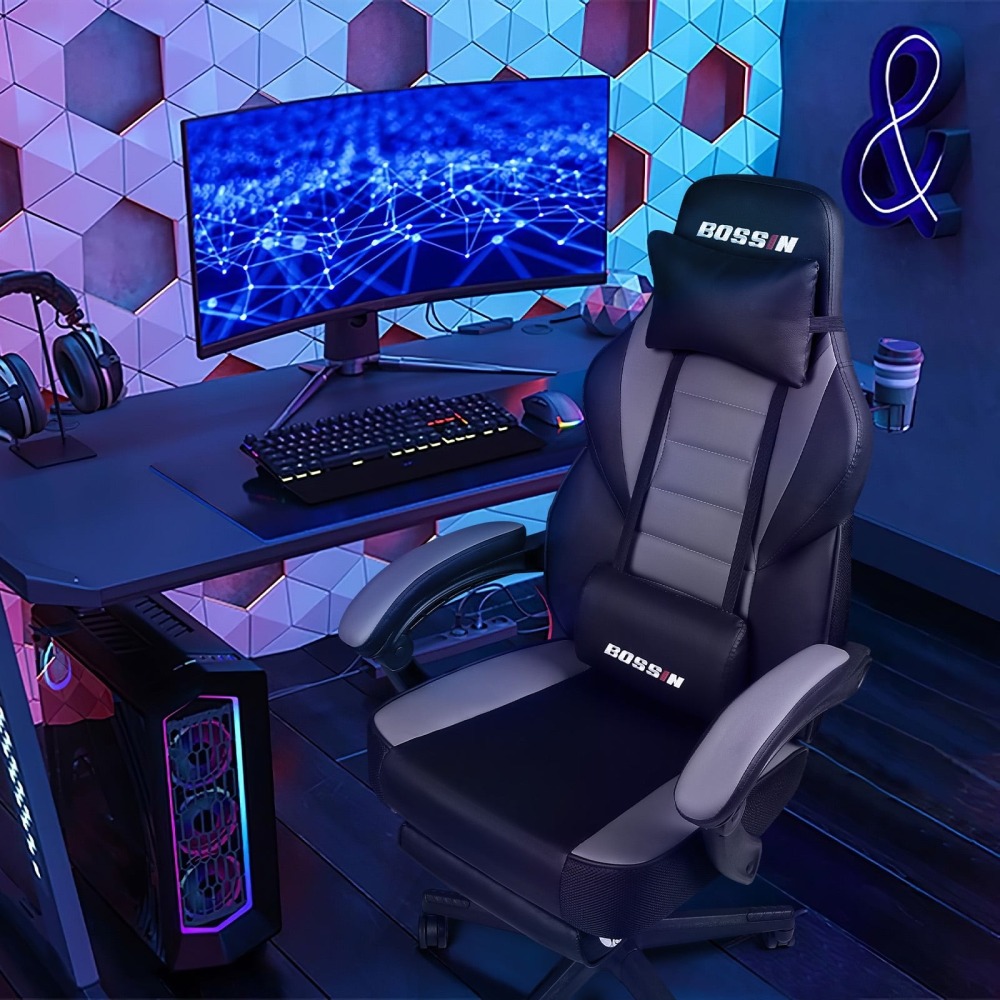 🔥 SILLA GAMER PREMIUM Waleaf - Respaldo Alto XL + Reposapiés Ajustable - Soporte Lumbar - ¡Envío Gratis!