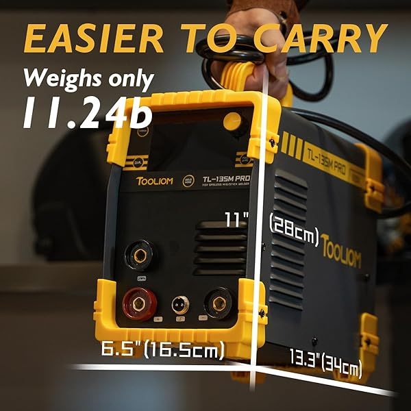 135A MIG Welder Flux Core 110V MIG Soldador sin gas MIG/Lift TIG/Stick Máquina de soldadura 3 en 1 IGBT DC Inversor con visualización LCD Soldador MIG de flujo 135A 110V