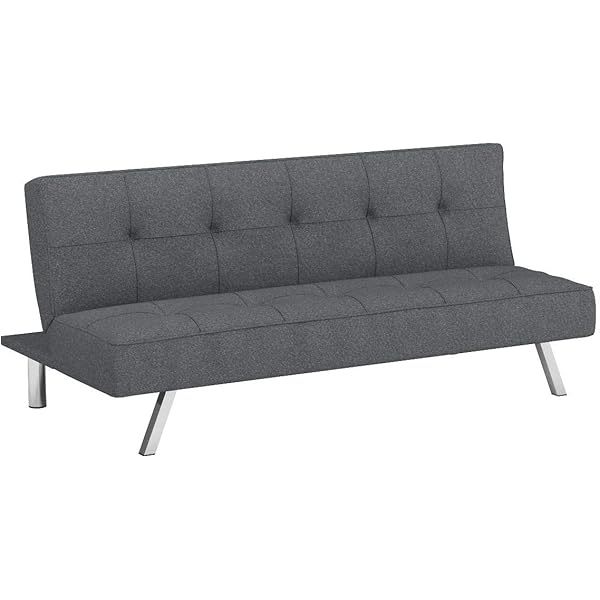 Serta Rane Convertible Sofa Lounger Microfiber Light Grey Full Light Gray Modern