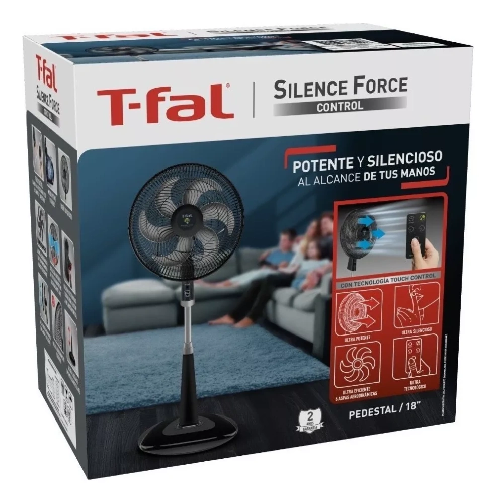 Ventilador Piso Pie Pedestal 6 Aspa Silencioso Potente