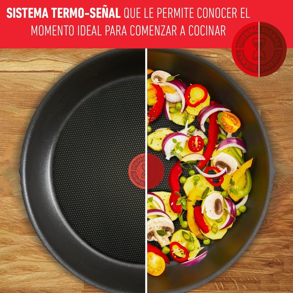 Batería de Cocina Supercook de 26 piezas Color Rojo con Antiadherente Titanium, tecnología Thermo Señal, de fácil limpieza y base difusora para crear deliciosas recetas, B929SZ84
