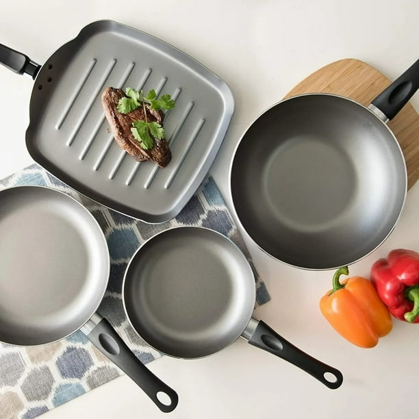 Batería De Cocina Balance De Aluminio De 14 Piezas Con Antiadherente