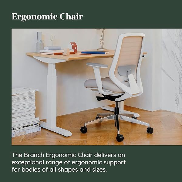 Silla ergonómica: una silla de escritorio versátil con soporte lumbar ajustable, respaldo de malla transpirable y ruedas suaves