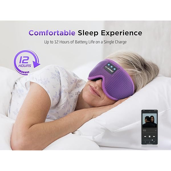 Auriculares para dormir, máscara para dormir 3D con Bluetooth, máscara para dormir con música inalámbrica, auriculares para dormir para quienes duermen de lado