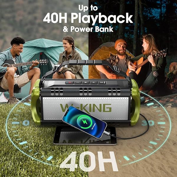Altavoz Bluetooth, 90 W pico, 50 W RMS, altavoces portátiles Bluetooth inalámbricos, altavoz Bluetooth grande para exteriores resistente al agua IPX6