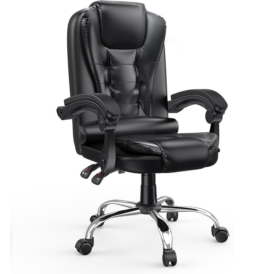 Silla de ordenador ergonómica reclinable.