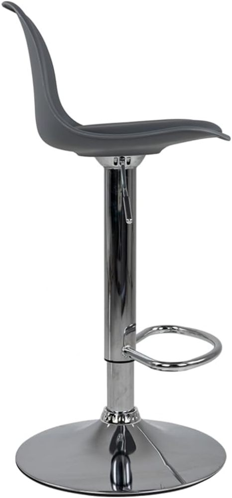 Juego de 4 Sillas para Bar con Reposapiés y Respaldo Medio | Taburetes Giratorios para Barra, Restaurantes, cocinas, con Altura Ajustable, Cómodas y Acolchadas(Negro1)