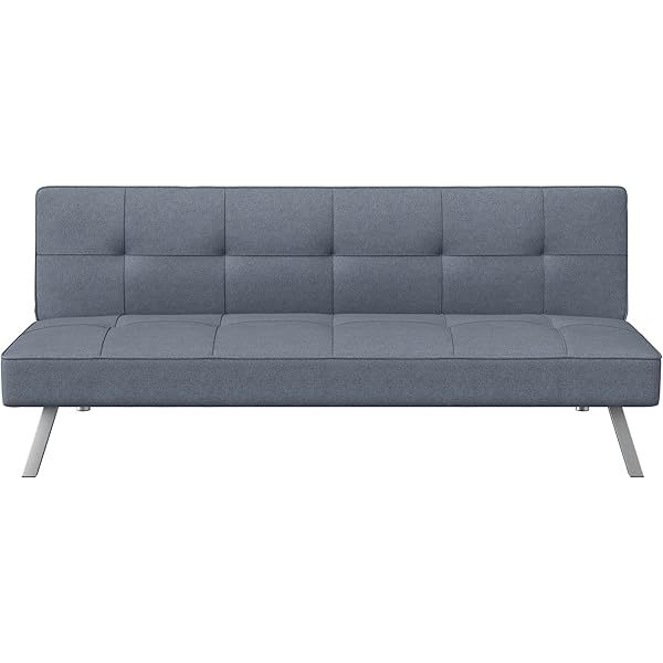 Serta Rane Convertible Sofa Lounger Microfiber Light Grey Full Light Gray Modern