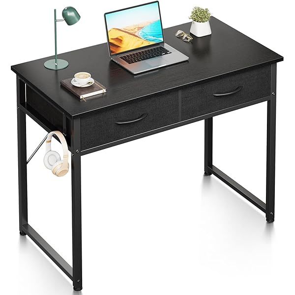 Escritorio de tocador blanco, mesa de estudio, escritura y trabajo moderna de 32 pulgadas