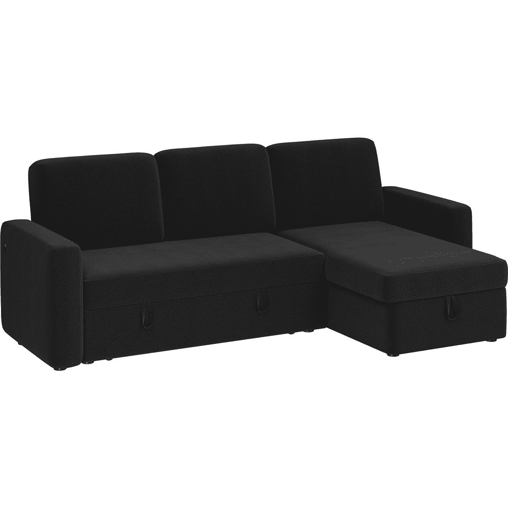 Sofá Seccional Reversible Alden Design con Puertos USB y Type-C para Sala de Estar