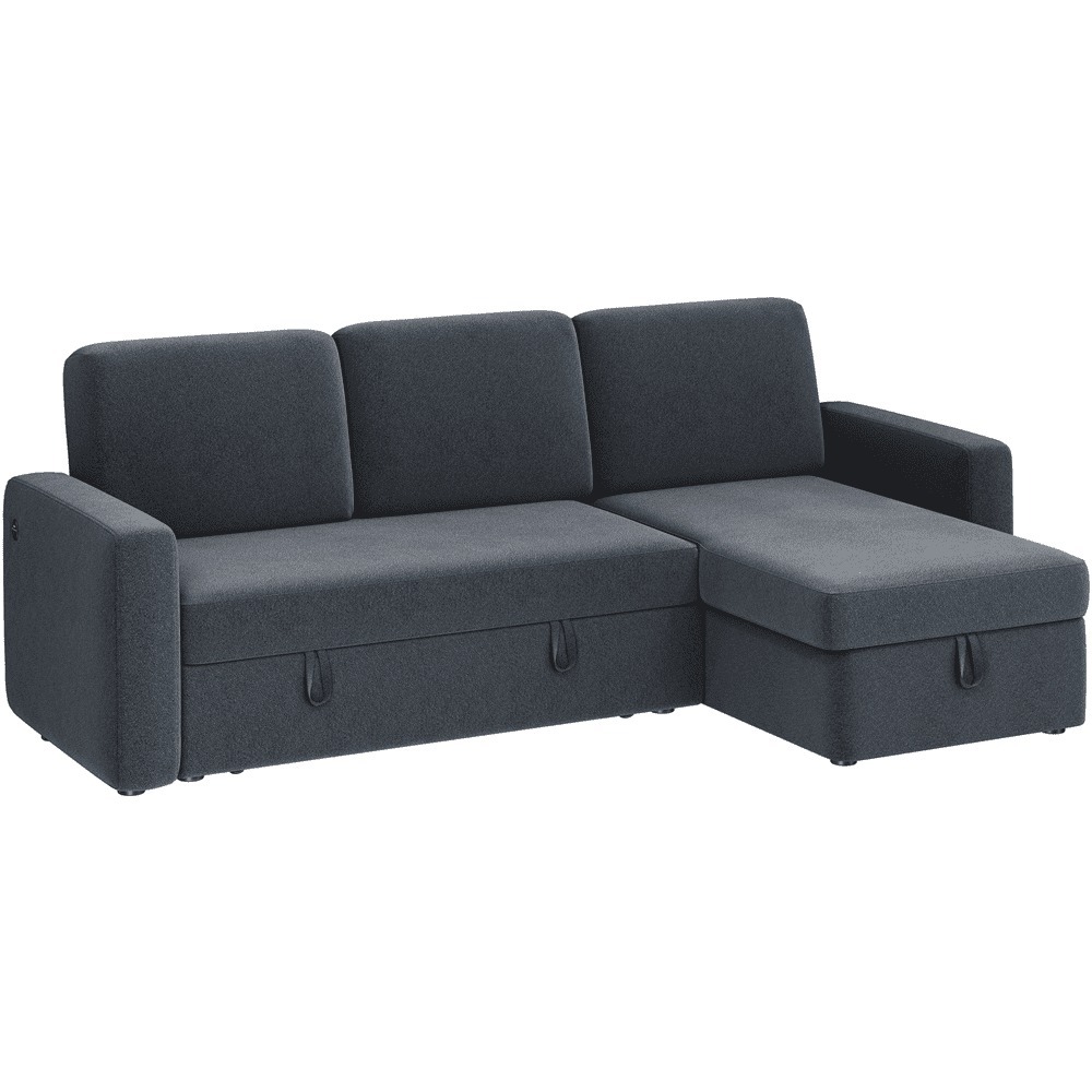 Sofá Seccional Reversible Alden Design con Puertos USB y Type-C para Sala de Estar