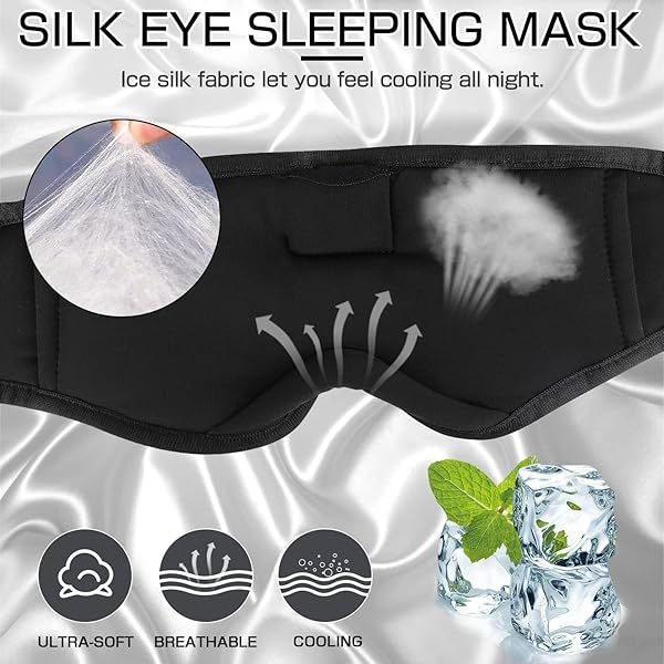 Auriculares para dormir, máscara para dormir 3D con Bluetooth, máscara para dormir con música inalámbrica, auriculares para dormir para quienes duermen de lado
