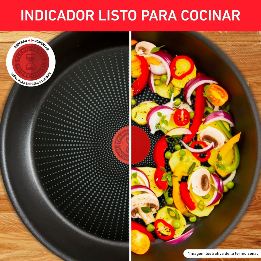 Batería de Cocina Supercook de 26 piezas Color Rojo con Antiadherente Titanium, tecnología Thermo Señal, de fácil limpieza y base difusora para crear deliciosas recetas, B929SZ84