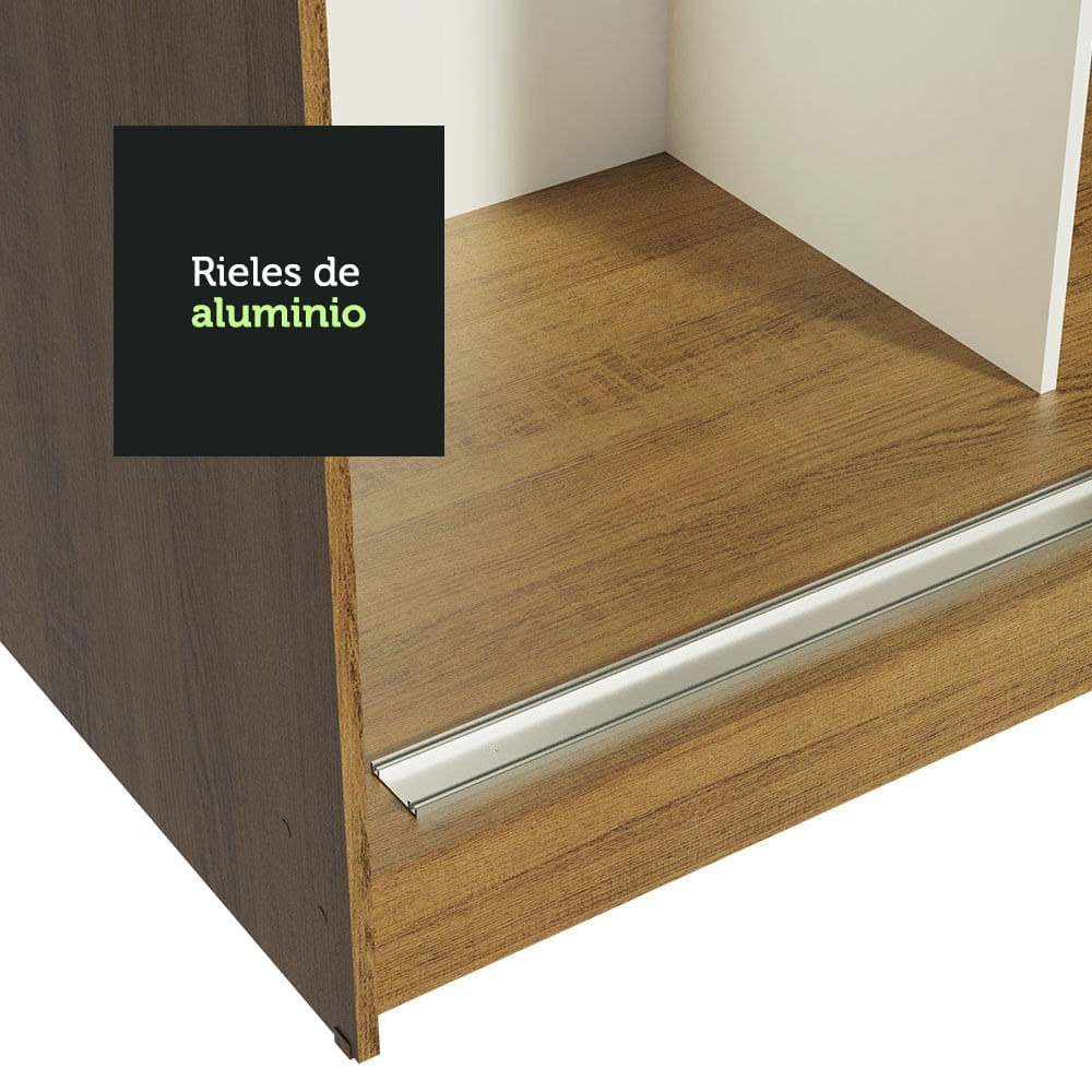 Ropero Reno Madesa 3 Puertas Corredizas 2 Con Espejo Marron
