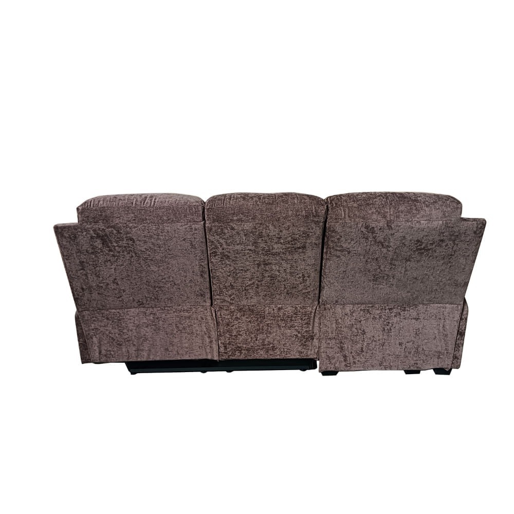 Seccional Liam Reclinable Con Almacen Marron