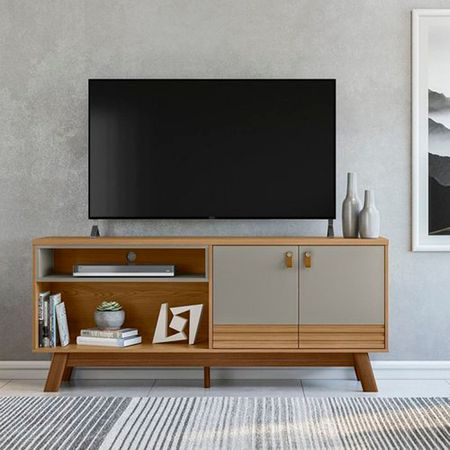 Mesa para TV  Praga Gris Hasta 65''