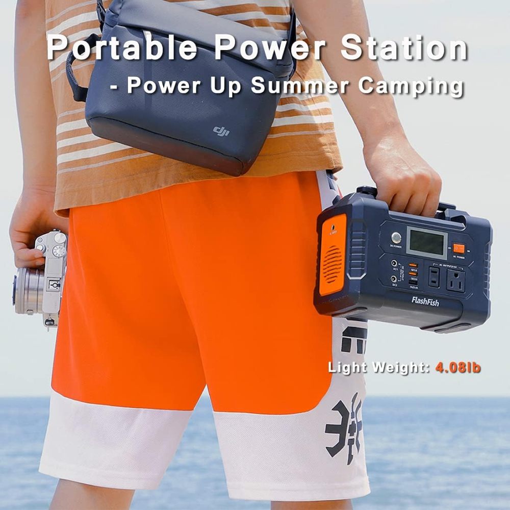 Estación de energía portátil de 200 W, 40800 mAh generador solar con salida de 110 V CA, 2 puertos CC, 3 puertos USB, fuente de alimentación de batería de reserva para CPAP Ventajas al aire última intervensión, viaje, campamento, emergencia.