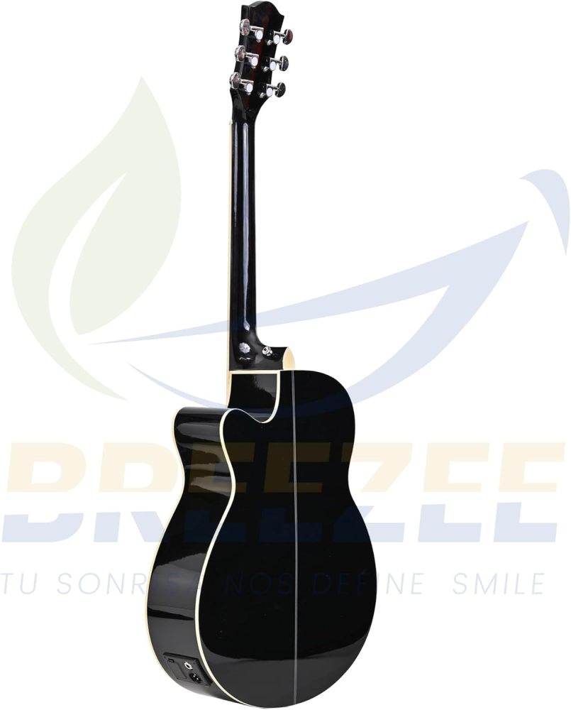 Guitarra Electroacústica de 40” Diseñada sobre Abeto, Merbau, Okume y Palisandro. Acabado de Barniz en Pulverización, Incluye Set de Accesorios Completo para Principiante