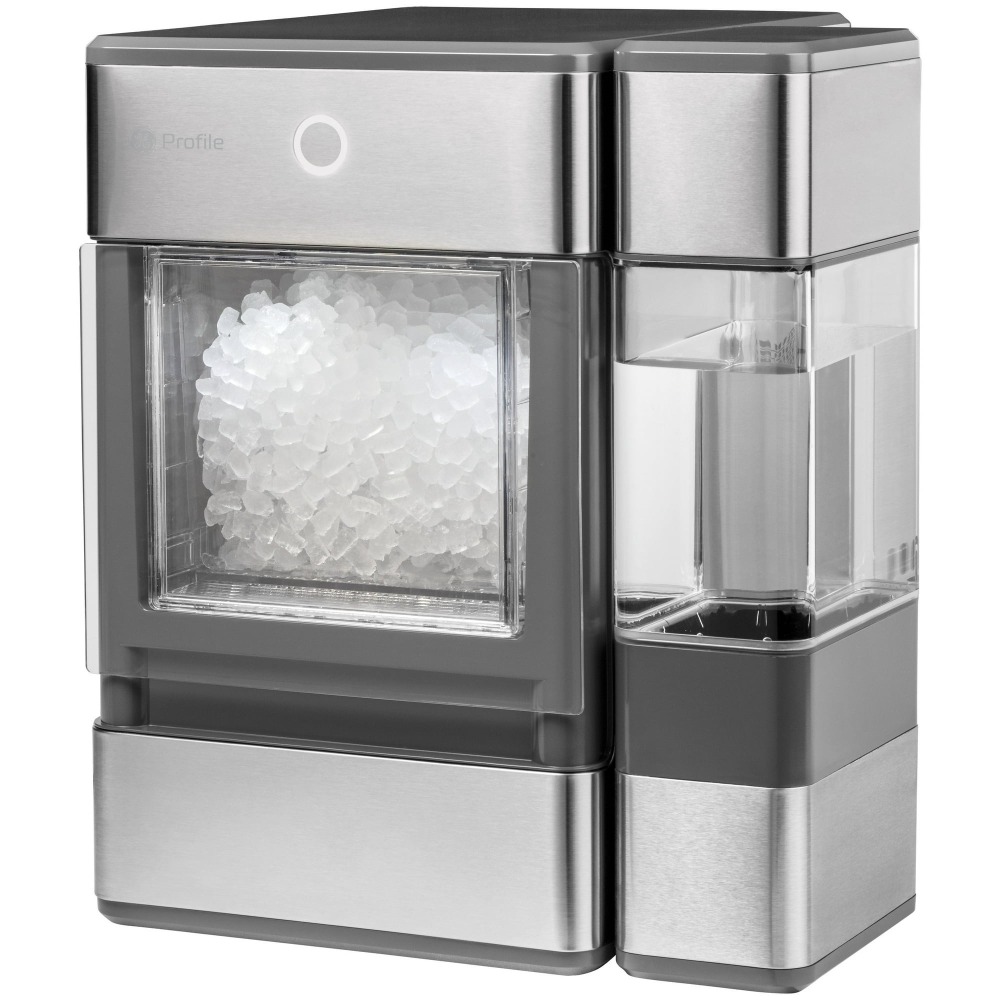 Máquina de hielo en pepitas + tanque lateral, máquina de hielo de mostrador, acero inoxidable, producción diaria de hielo de 24 lb
