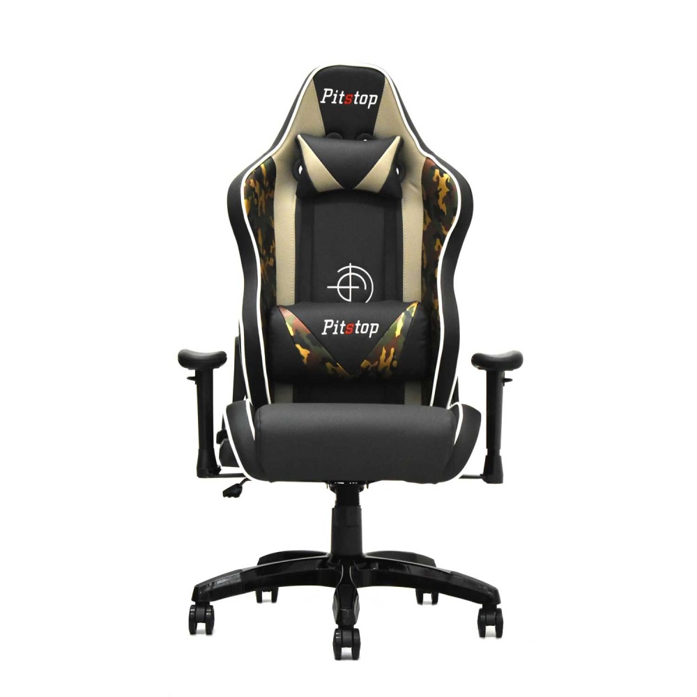 SILLA GAMER JAGUAR VERDE MILITAR CON CABECERO BONNO
