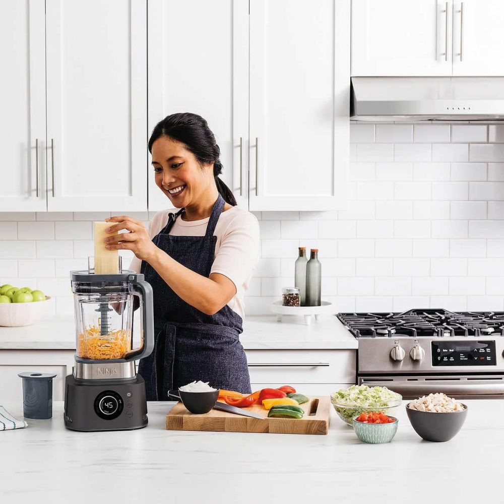 Licuadora de Uso Profesional, 7 Funciones en 1, Procesador de Alimentos y Extractor de Nutrientes, 3 Cuchillas, 2 Tapas, 2 Termos y 2 Extractores de Nutrientes CO401B