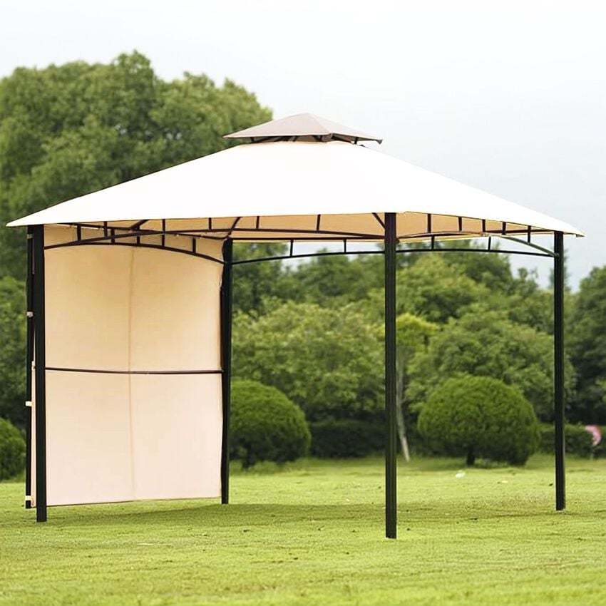 Pérgola con Lateral 3x3mt Marfil