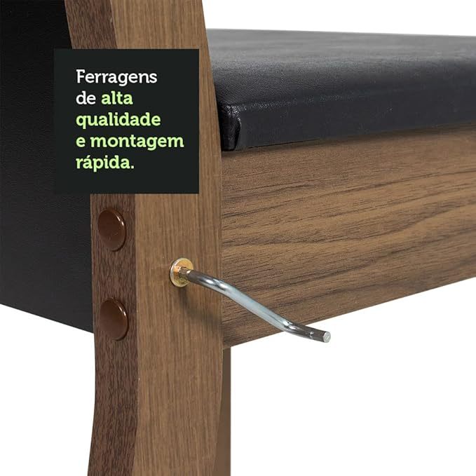 Juego de Comedor, Mesa con Tablero de Madera y 4 Sillas Talita