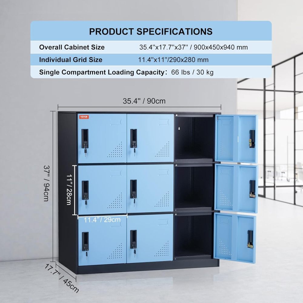 Metal Storage Cabinet with Wheels, 75'' Locking Steel Storage Cabinet with 2 Magnetic Doors and 4 Adjustable Shelves for Office, Garage, Home