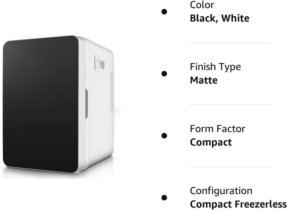Mini nevera de 20 litros, mini congelador, enfriador compacto de gran capacidad y calentador con visualización de termostato digital y control de temperatura