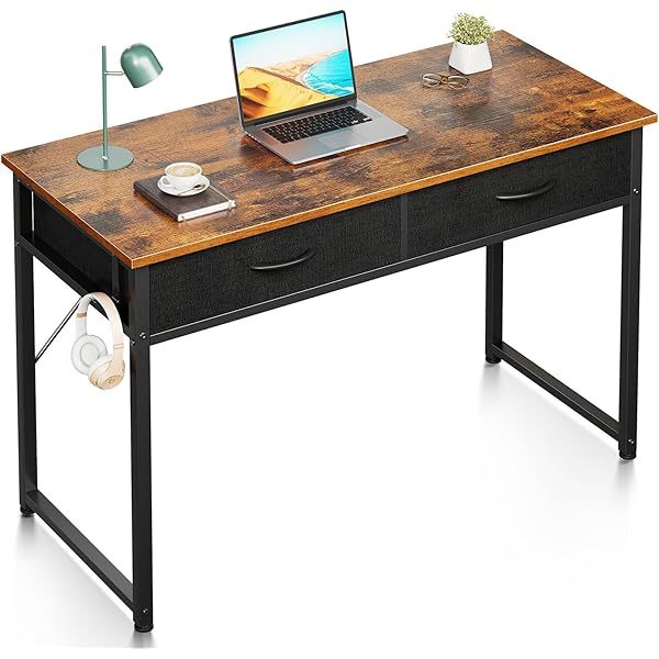 Escritorio de tocador blanco, mesa de estudio, escritura y trabajo moderna de 32 pulgadas