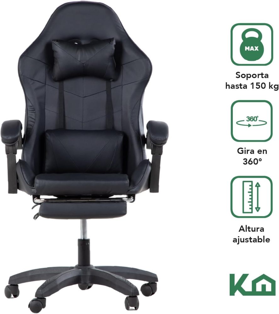 Silla ergonómica reclinable para juegos