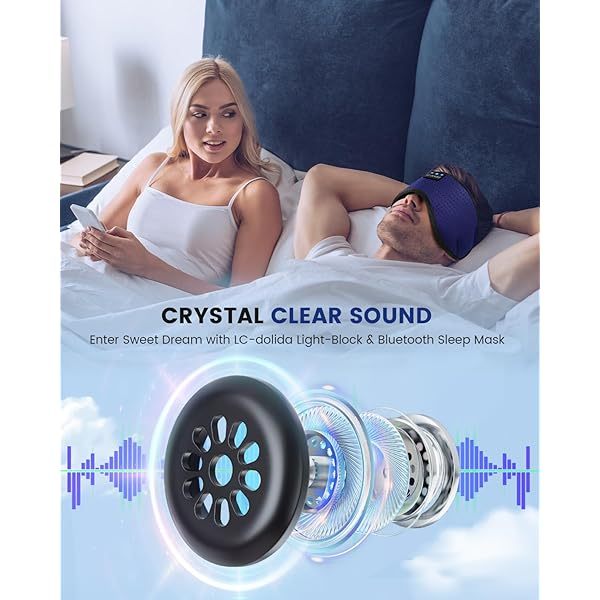 Auriculares para dormir, máscara para dormir 3D con Bluetooth, máscara para dormir con música inalámbrica, auriculares para dormir para quienes duermen de lado