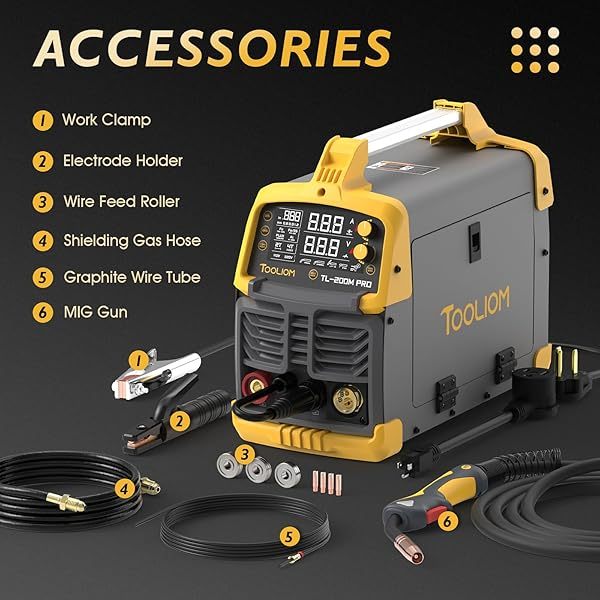 135A MIG Welder Flux Core 110V MIG Soldador sin gas MIG/Lift TIG/Stick Máquina de soldadura 3 en 1 IGBT DC Inversor con visualización LCD Soldador MIG de flujo 135A 110V