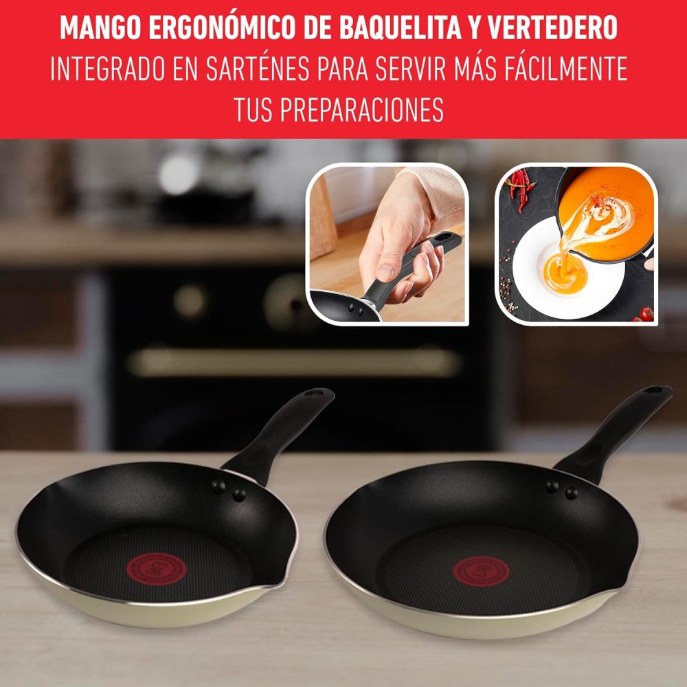 Batería de Cocina Supercook de 26 piezas Color Rojo con Antiadherente Titanium, tecnología Thermo Señal, de fácil limpieza y base difusora para crear deliciosas recetas, B929SZ84