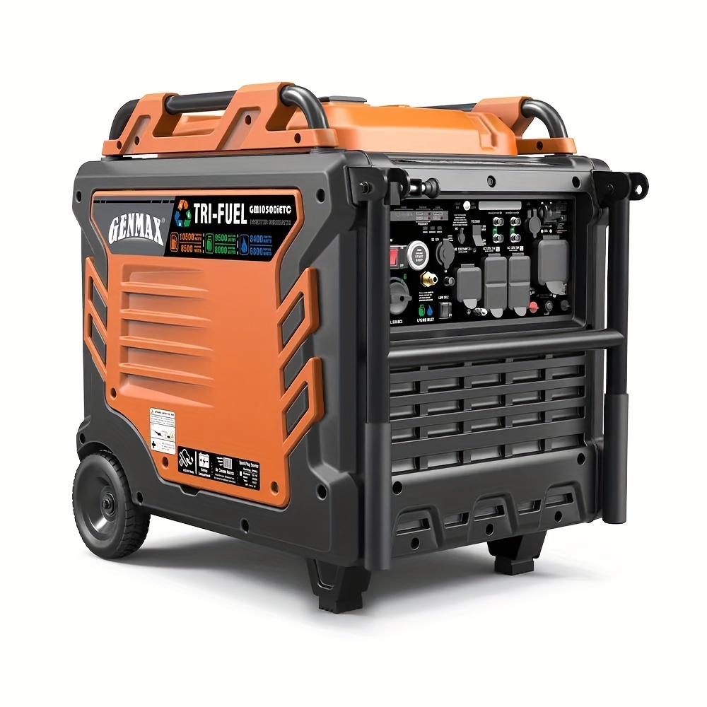 Generador inversor portátil  de 10500 W, compatible con EPA, función de modo ecológico, ultraligero para uso doméstico de respaldo, camping y vehículos recreativos