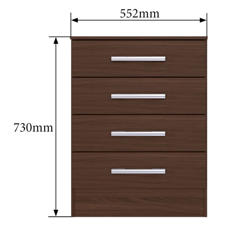 COMBO CLOSET 4P + COMODA 4 CAJONES CACAO B4240