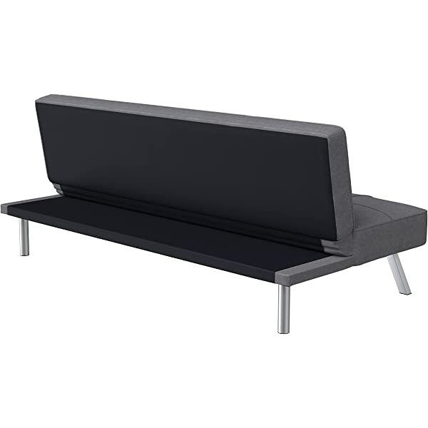 Serta Rane Convertible Sofa Lounger Microfiber Light Grey Full Light Gray Modern