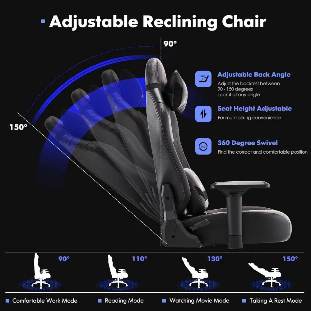 Silla para juegos, silla para computadora, silla para PC con respaldo alto