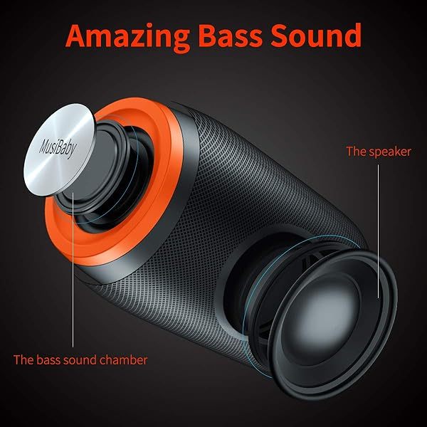 Altavoces Bluetooth inalámbricos, resistentes al agua, para exteriores, altavoces portátiles con sonido estéreo, graves potentes, emparejamiento dual, Bluetooth 5.0