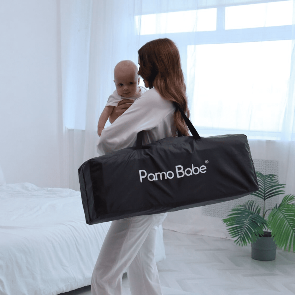 Parque de juegos para bebés unisex con cuna y cambiador, para recién nacidos