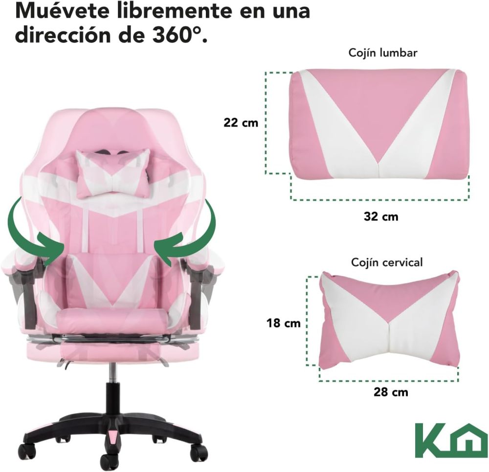 Silla ergonómica reclinable para juegos
